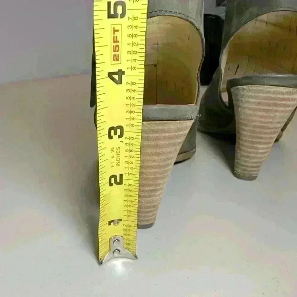 Paul Green Cayanne Peep Toe Bootie Olive Green Nubuck Size 6 1/2 UK, Size 9 U.S. - Picture 8 of 10